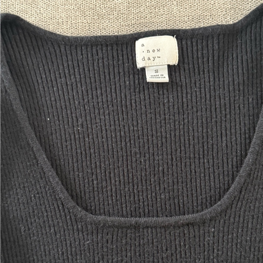 a new day Black Ribbed Sweater - Picture 3 of 4
